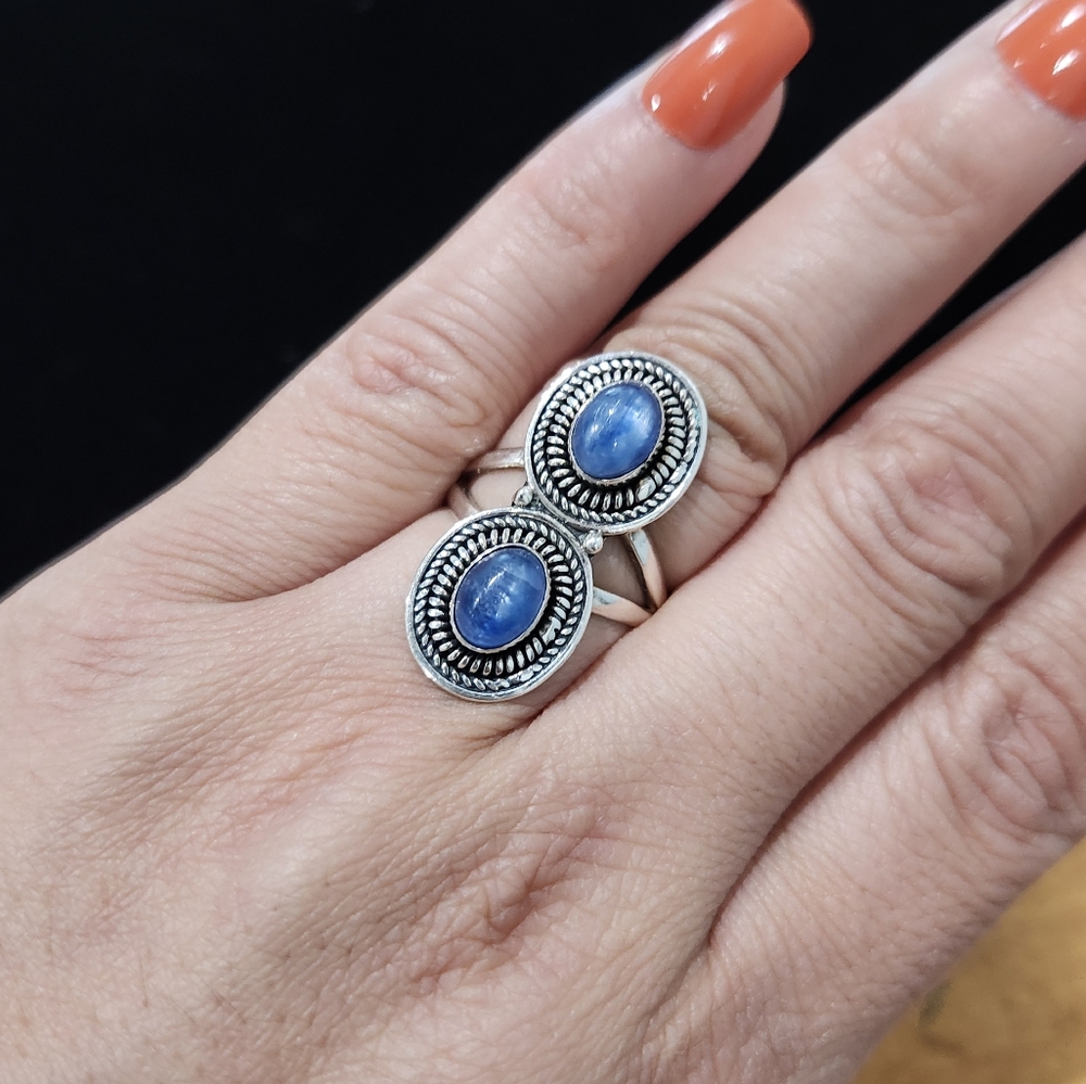 Blue Kyanite Sterling Silver Ring
